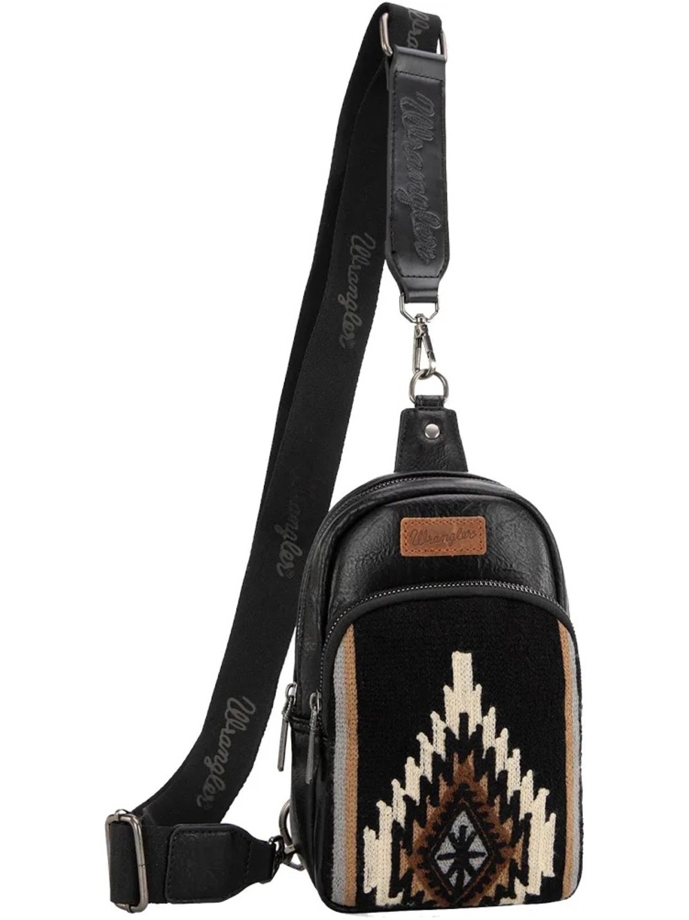 WG174-210 Wrangler Southwestern Knitted Sling Bag - WRANGLER